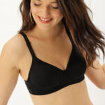 DressBerry Black Solid Non-Wired Lightly Padded T-shirt Bra DB-HNS-BRA-009A