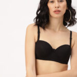 DressBerry Black Solid Underwired Lightly Padded T-shirt Bra
