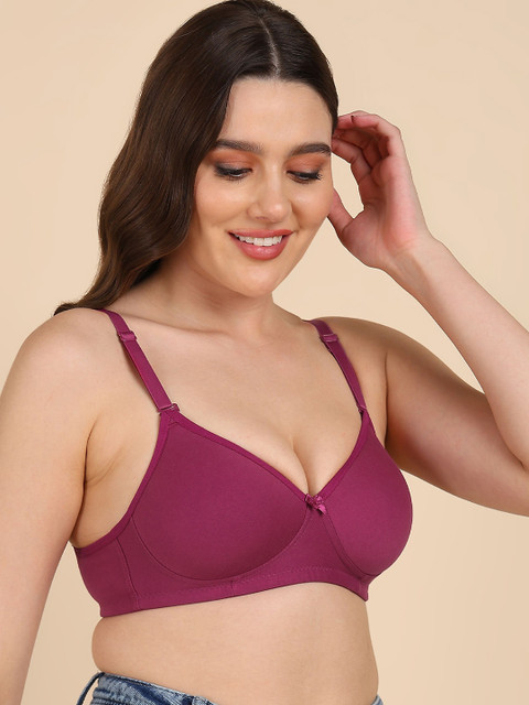 DressBerry Pack of 2 Women Medium Padded Cotton T-shirt Bra 2 DressBerry Pack of 2 Women Medium Padded Cotton T-shirt Bra