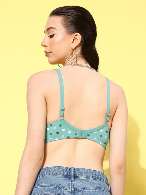 DressBerry Polka Dot Printed Bra - Full Coverage Lightly Padded 6 DressBerry Polka Dot Printed Bra - Full Coverage Lightly Padded