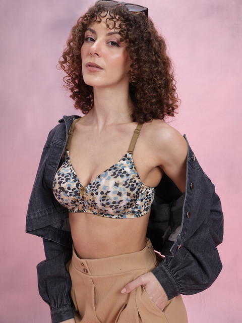 DressBerry Printed Lightly Padded T-shirt Bra 3 DressBerry Printed Lightly Padded T-shirt Bra