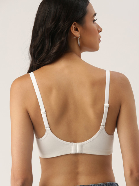 DressBerry White Solid Non-Wired Lightly Padded T-shirt Bra DB-CAM-PAD-01C 4 DressBerry White Solid Non-Wired Lightly Padded T-shirt Bra DB-CAM-PAD-01C