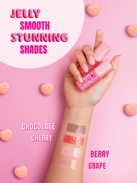 ELLE 18 Bubblegum Pigmented Lip Gloss Jelly for Fuller Lips 5ml - Berry 5 ELLE 18 Bubblegum Pigmented Lip Gloss Jelly for Fuller Lips 5ml - Berry