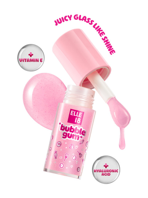 ELLE 18 Bubblegum Pigmented Lip Gloss Jelly for Fuller Lips 5ml - Berry