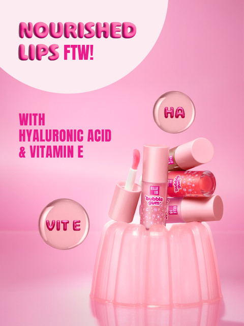 ELLE 18 Bubblegum Pigmented Lip Gloss Jelly for Fuller Lips 5ml - Grape 3 ELLE 18 Bubblegum Pigmented Lip Gloss Jelly for Fuller Lips 5ml - Grape