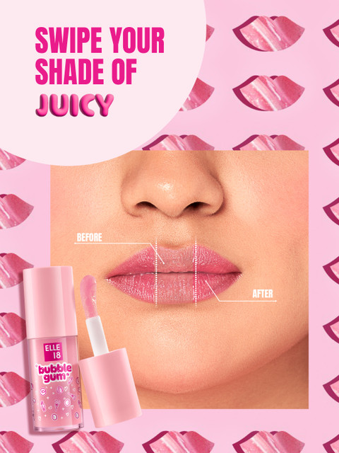 ELLE 18 Bubblegum Pigmented Lip Gloss Jelly for Fuller Lips 5ml - Grape 4 ELLE 18 Bubblegum Pigmented Lip Gloss Jelly for Fuller Lips 5ml - Grape
