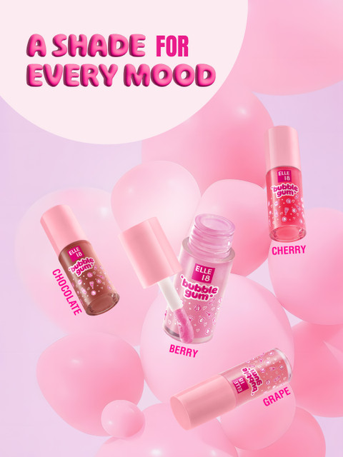 ELLE 18 Bubblegum Pigmented Lip Gloss Jelly for Fuller Lips 5ml - Grape 6 ELLE 18 Bubblegum Pigmented Lip Gloss Jelly for Fuller Lips 5ml - Grape