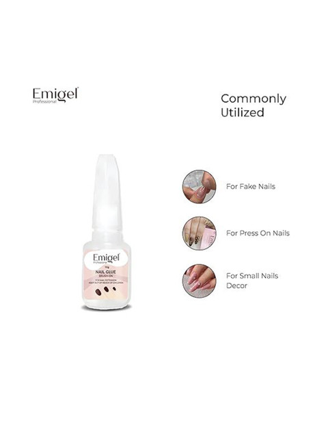 Emigel PROFESSIONAL Long Lasting Nail Glue For Nail Extension - 10 g 2 Emigel PROFESSIONAL Long Lasting Nail Glue For Nail Extension - 10 g