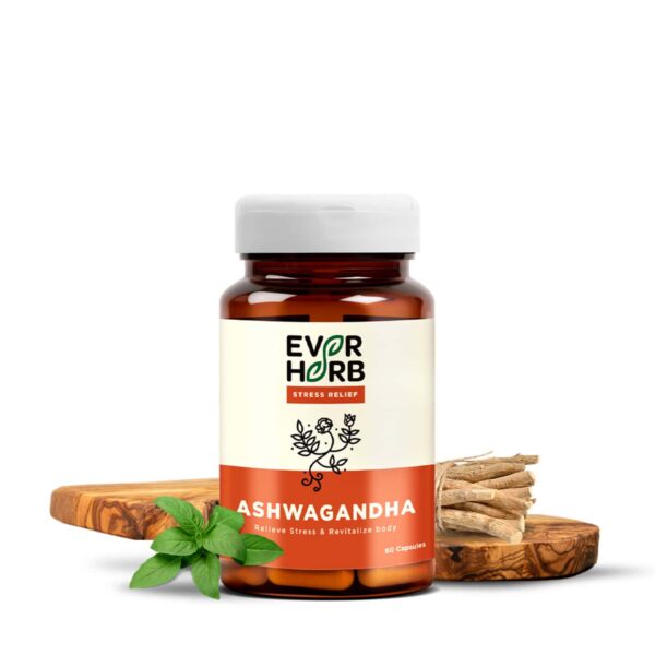 Everherb (By Pharmeasy) Ashwagandha-Immunity Booster Capsules-Anxiety & Stress Relief-Bottle Of 60
