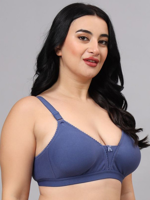 FUNAHME Pack Of 3 Full Coverage Non Padded Cotton Bra 2 FUNAHME Pack Of 3 Full Coverage Non Padded Cotton Bra