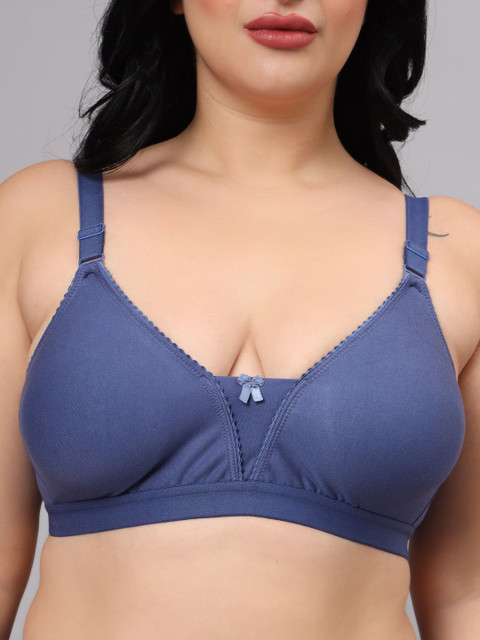 FUNAHME Pack Of 3 Full Coverage Non Padded Cotton Bra 6 FUNAHME Pack Of 3 Full Coverage Non Padded Cotton Bra