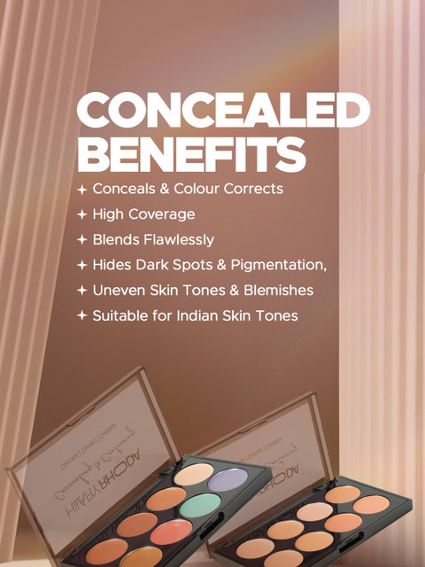 Hilary Rhoda 8 Shade Palette Colour Correct With High Coverage Concealer- 12 g -1 5 Hilary Rhoda 8 Shade Palette Colour Correct With High Coverage Concealer- 12 g -1
