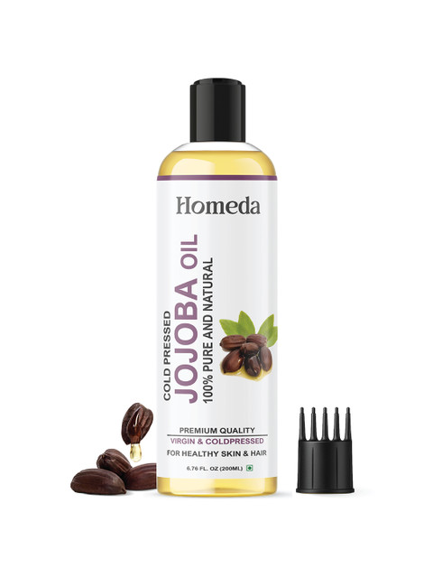 Homeda Cold Pressed Jojoba Massage Oil For Hair Growth & Face Glow - 200 ml
