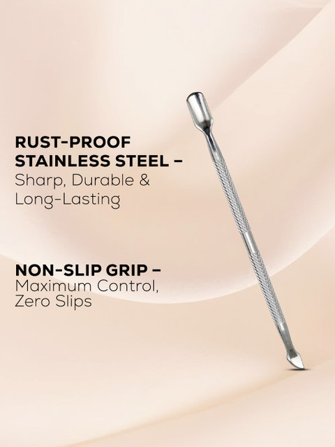 Ikonic Basics IKB -713C Nail Pusher & Cuticle Remover - Silver-Toned 4 Ikonic Basics IKB -713C Nail Pusher & Cuticle Remover - Silver-Toned