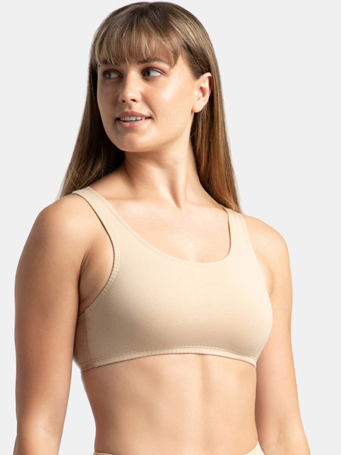 Jockey Super Combed Cotton Stretch Slip On Bra With StayFresh Treatment-1582 2 Jockey Super Combed Cotton Stretch Slip On Bra With StayFresh Treatment-1582