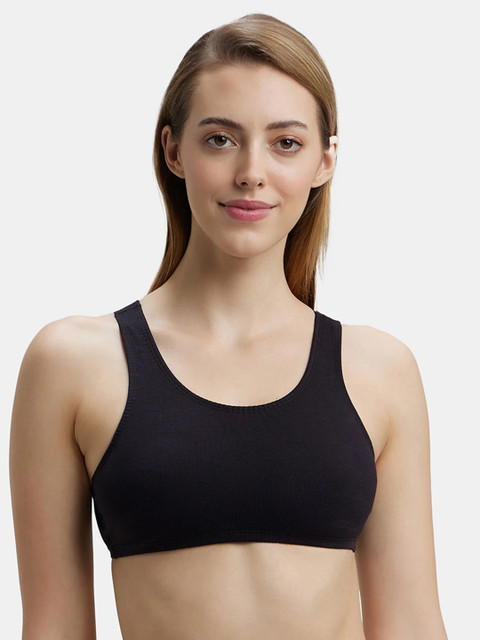 Jockey Super Combed Cotton Stretch StayFresh Slip On Crop Top-1582