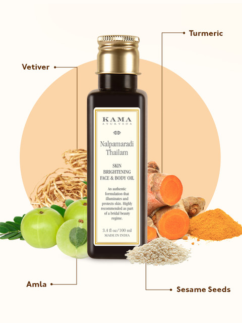 KAMA AYURVEDA Nalpamaradi Thailam Skin Brightening Treatment - 50 ml 4 KAMA AYURVEDA Nalpamaradi Thailam Skin Brightening Treatment - 50 ml