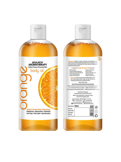 KEYA SETH AROMATHERAPY Aromatherapy Skin Defence Orange Body Oil-400ml