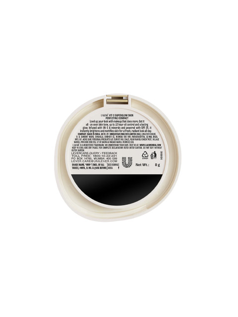 Lakme Makeup+Skincare 1% Vit C Superglow Skin Perfecting SPF20 Compact 8g - Ivory 10 3 Lakme Makeup+Skincare 1% Vit C Superglow Skin Perfecting SPF20 Compact 8g - Ivory 10