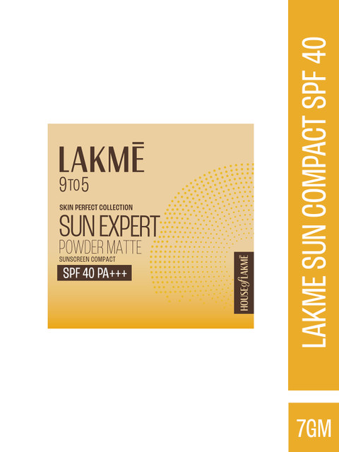 Lakme Sun Expert SPF 40 PA+++ Ultra Matte Compact With Vitamin E & Iron Oxides - 7g