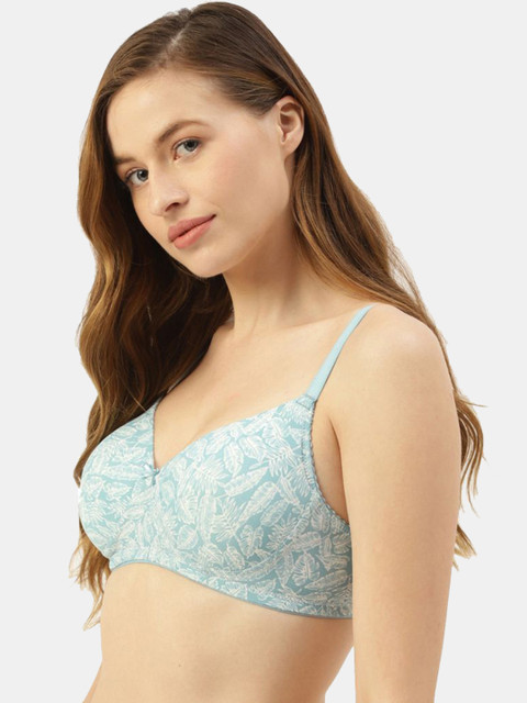 Leading Lady Floral Print Wirefree Lightly Padded Full Coverage T-Shirt Bra 4 Leading Lady Floral Print Wirefree Lightly Padded Full Coverage T-Shirt Bra