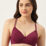 Leading Lady Solid Lightly Padded Bra with Criss Cross Backstyle