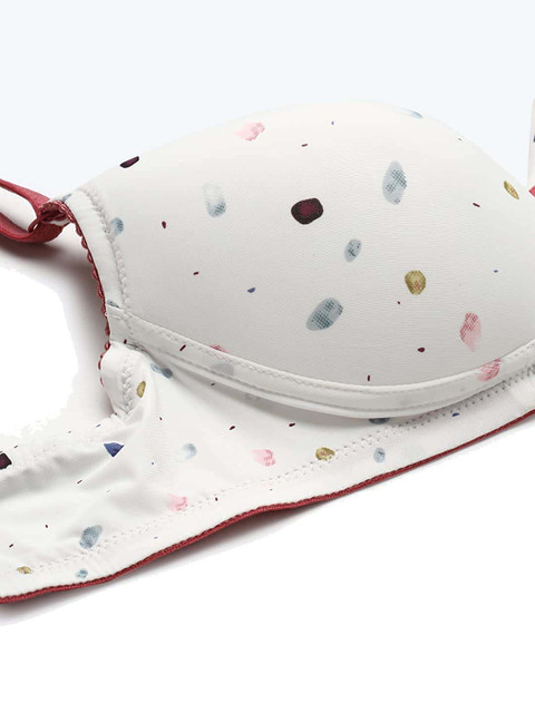 Leading Lady White & Grey Abstract Bra Lightly Padded 4 Leading Lady White & Grey Abstract Bra Lightly Padded
