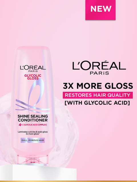 LOreal Paris Glycolic Gloss Shine Sealing Conditioner with Glycolic Acid Complex - 340 ml