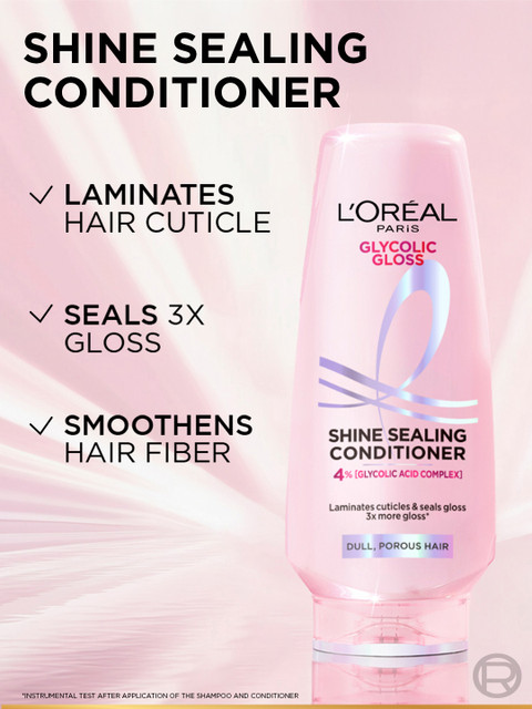 LOreal Paris Glycolic Gloss Shine Sealing Conditioner with Glycolic Acid Complex - 175 ml 4 LOreal Paris Glycolic Gloss Shine Sealing Conditioner with Glycolic Acid Complex - 175 ml