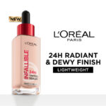 LOreal Paris Infallible 24H Lightweight Dewy Tinted Serum Foundation 30ml - Rosy Light 1-2