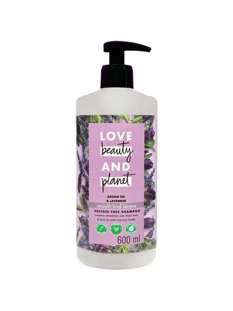 Love Beauty & Planet Argan Oil & Lavender Sulfate Free Smooth and Serene Shampoo - 600ml 2 Love Beauty & Planet Argan Oil & Lavender Sulfate Free Smooth and Serene Shampoo - 600ml