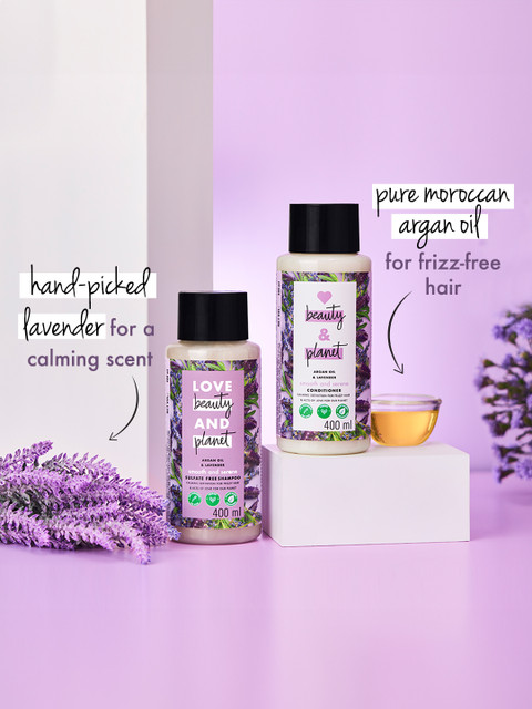 Love Beauty & Planet Argan Oil & Lavender Sulfate Free Smooth and Serene Shampoo - 600ml 4 Love Beauty & Planet Argan Oil & Lavender Sulfate Free Smooth and Serene Shampoo - 600ml