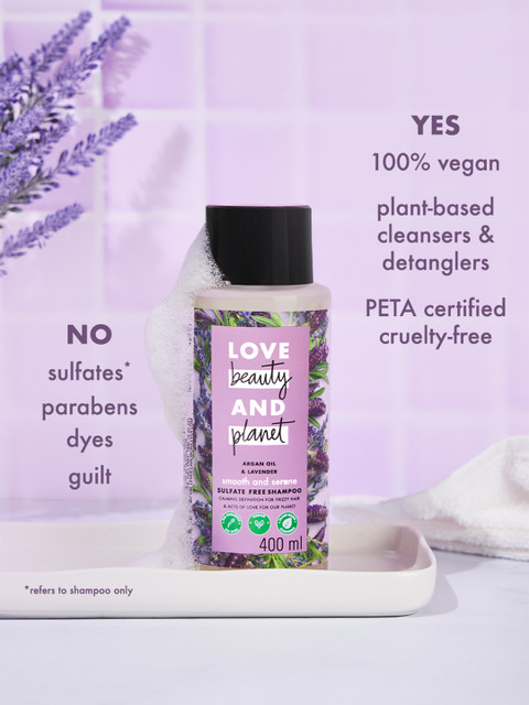 Love Beauty & Planet Argan Oil & Lavender Sulfate Free Smooth and Serene Shampoo - 600ml 5 Love Beauty & Planet Argan Oil & Lavender Sulfate Free Smooth and Serene Shampoo - 600ml