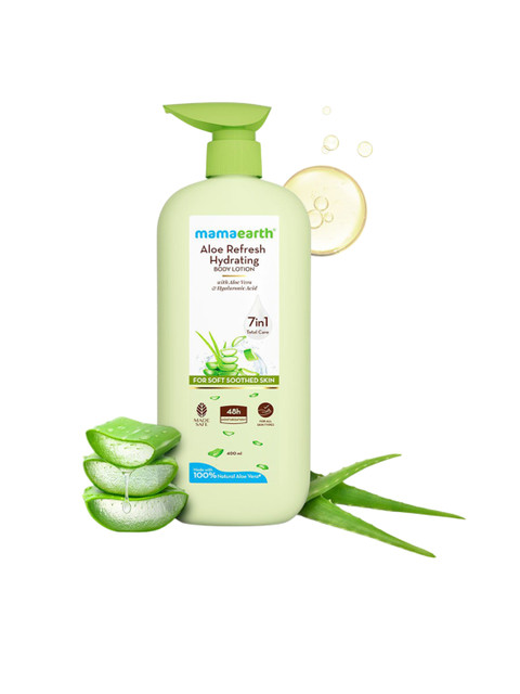 Mamaearth Aloe Refresh Hydrating Body Lotion With Aloe Vera & Hyaluronic Acid - 400 ml