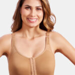 MAROON Full Coverage Non-Wired Training & Gym Cotton Lycra Workout Front Open Bra
