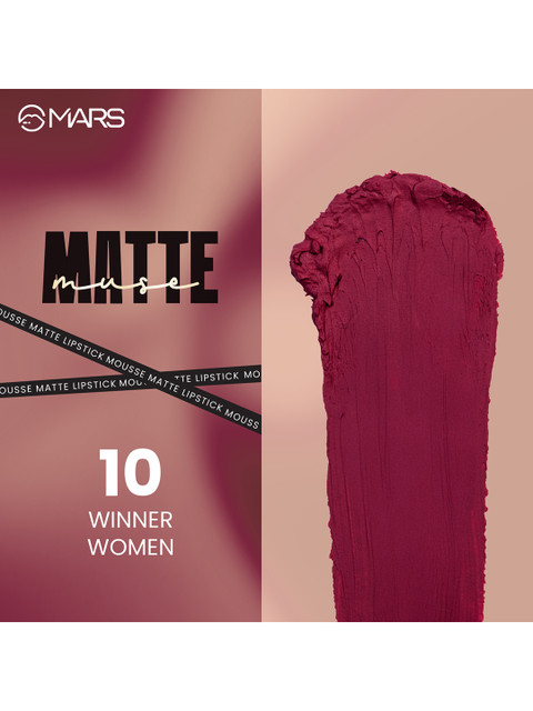MARS Matte Muse Lightweight Mousse Lipstick 3ml - Winner Women 5 MARS Matte Muse Lightweight Mousse Lipstick 3ml - Winner Women