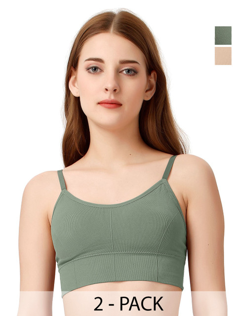 Moda Rapido Pack Of 2 Full Coverage Lightly Padded T-shirt Bra