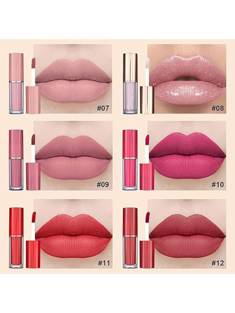 nandiayan Set of 12 Liquid Lipstick With Matte finish - 2.5ml Each 4 nandiayan Set of 12 Liquid Lipstick With Matte finish - 2.5ml Each