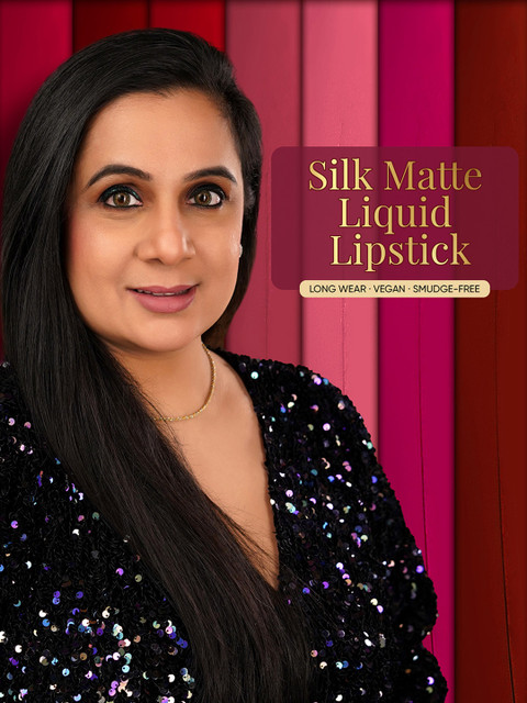 Parul Garg Smudge-Proof Matte Lipstick with Shea Butter & Vitamin E-Hibiscus (Deep Red)-3ml 4 Parul Garg Smudge-Proof Matte Lipstick with Shea Butter & Vitamin E-Hibiscus (Deep Red)-3ml