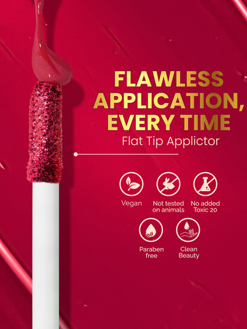 Parul Garg Smudge-Proof Matte Lipstick with Shea Butter & Vitamin E-Hibiscus (Deep Red)-3ml 5 Parul Garg Smudge-Proof Matte Lipstick with Shea Butter & Vitamin E-Hibiscus (Deep Red)-3ml