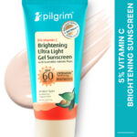 Pilgrim 5% Vitamin C Brightening Ultra Light Gel Sunscreen SPF 60 PA++++ - 45 ml
