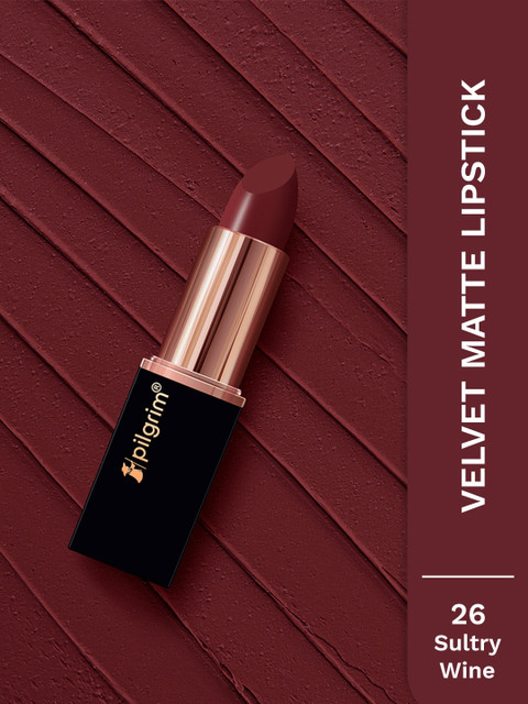 Pilgrim Matte Bullet Intense Colour Transferproof & Smudgeproof Lipstick - Sultry Wine 26
