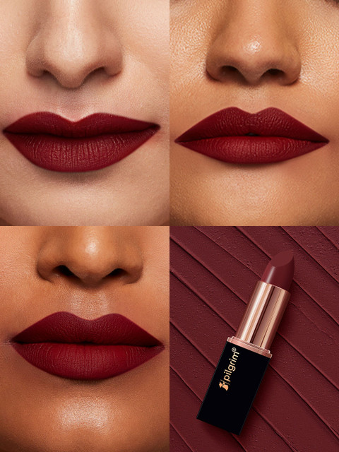 Pilgrim Matte Bullet Intense Colour Transferproof & Smudgeproof Lipstick - Sultry Wine 26 2 Pilgrim Matte Bullet Intense Colour Transferproof & Smudgeproof Lipstick - Sultry Wine 26