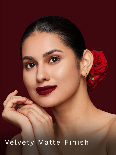 Pilgrim Matte Bullet Intense Colour Transferproof & Smudgeproof Lipstick - Sultry Wine 26 3 Pilgrim Matte Bullet Intense Colour Transferproof & Smudgeproof Lipstick - Sultry Wine 26