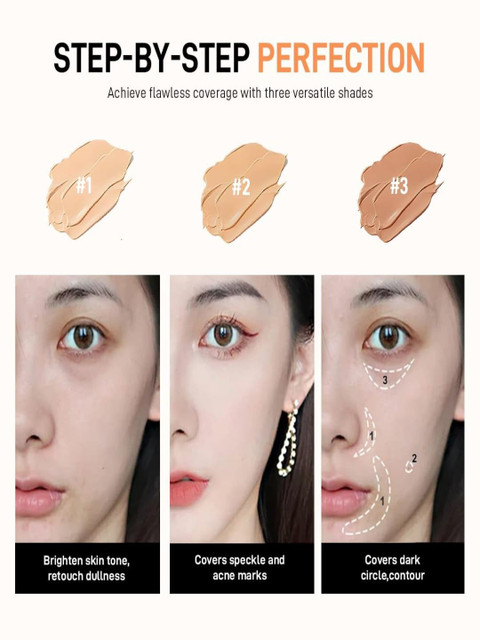 Plessis High Coverage Long Lasting 3 In 1 Concealer- 15 g- Shade- 04 4 Plessis High Coverage Long Lasting 3 In 1 Concealer- 15 g- Shade- 04