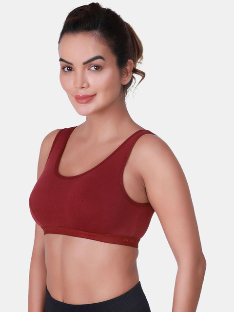 SKDREAMS Pack Of 2 Non Padded Full Coverage Sports Bra 3 SKDREAMS Pack Of 2 Non Padded Full Coverage Sports Bra