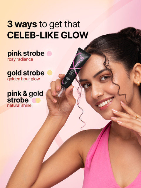 SOTRUE Set Of 2 Strobe Cream Highlighter For Face Radiance- 30 g Each- Pink & Gold 3 SOTRUE Set Of 2 Strobe Cream Highlighter For Face Radiance- 30 g Each- Pink & Gold