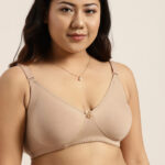 Sztori Plus Size Beige Solid Non-Wired Non Padded Everyday Bra SZ-BRA-708B