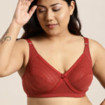 Sztori Plus Size Rust Red Solid Non-Wired Non Padded Everyday Bra SZ-BRA-715C