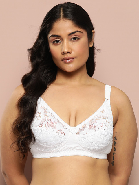 Sztori Plus Size Solid Full Coverage Non Padded Bra